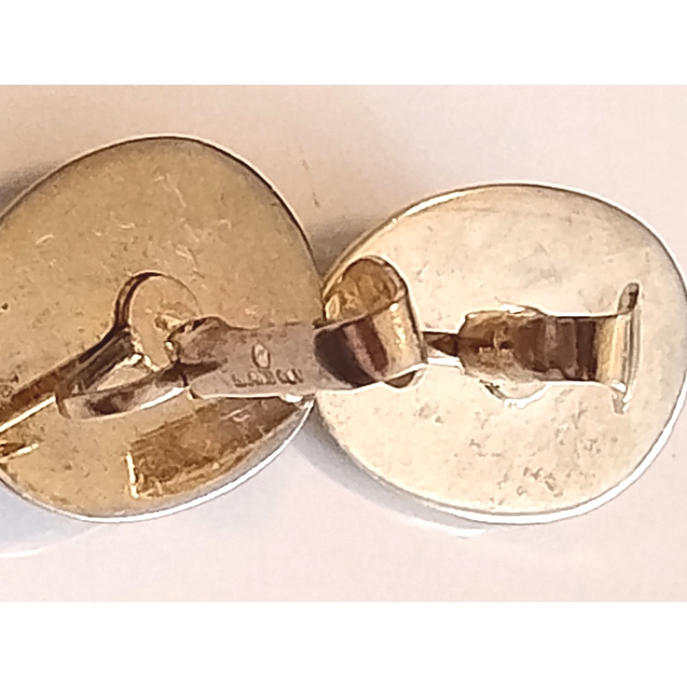 ★VINTAGE SILVER HEMATITE WARRIOR CLIP ON EARRINGS Whimsygoth Grunge - Picture 6 of 9